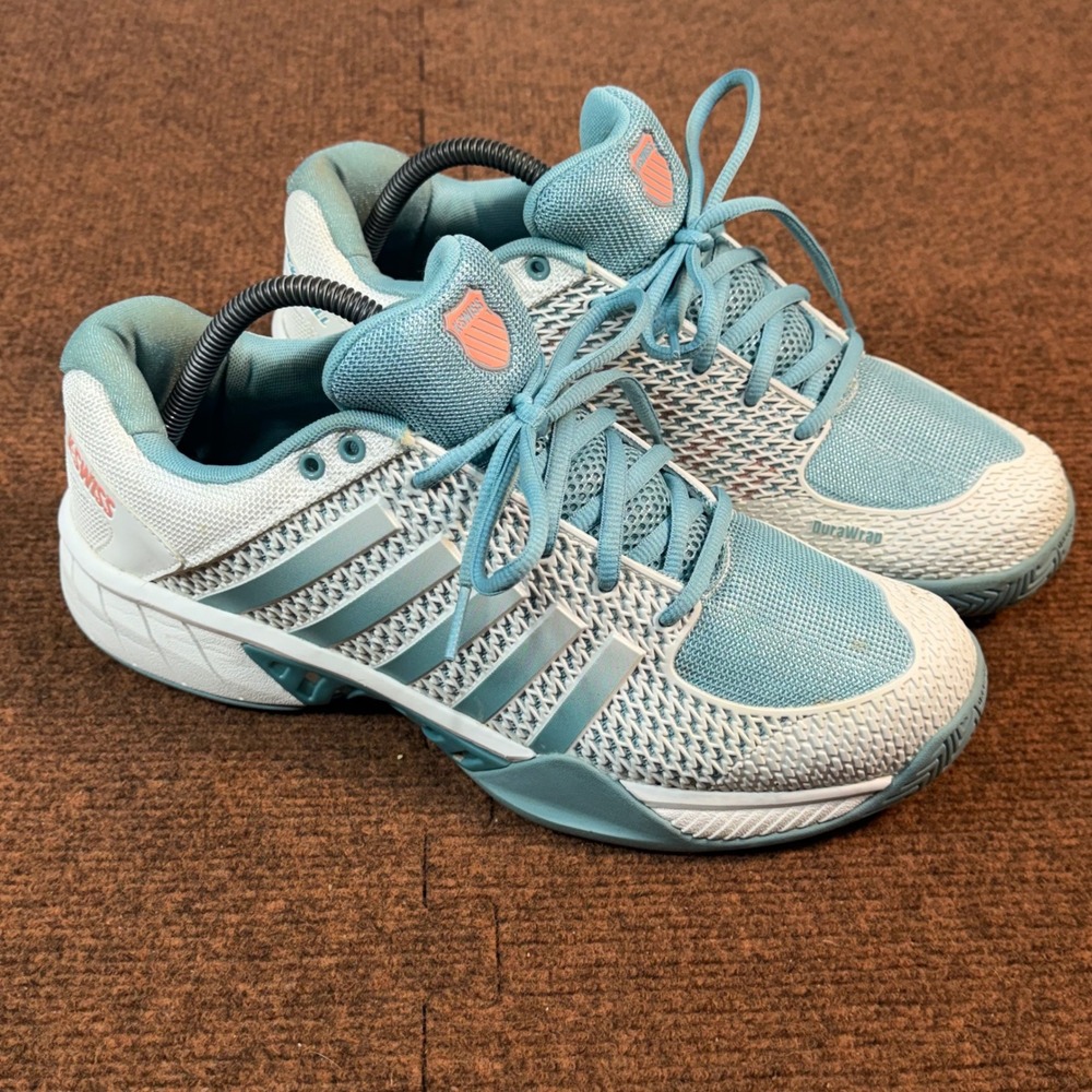 K-Swiss Express Light Pickleball Shoes Womens 11 Blue White 96563-143-M Court B+